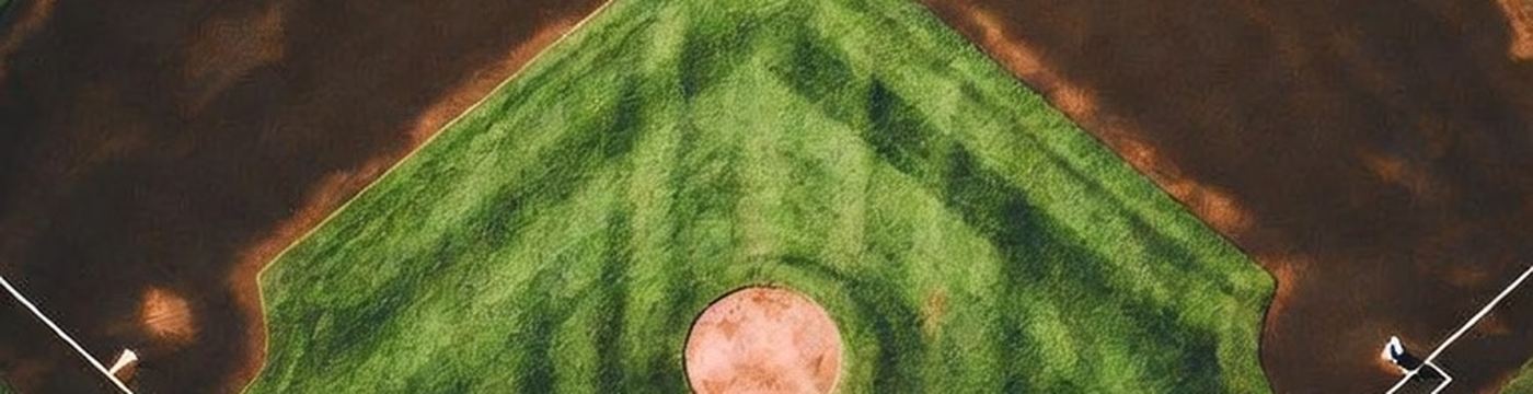 Losange de baseball vu du ciel